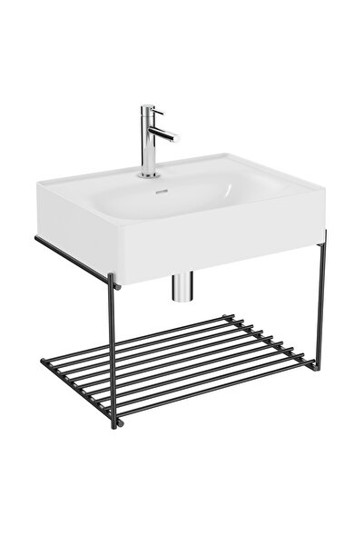 VitrA Equal 64082 Lavabo Ünitesi, 60 cm, Raflı, Beyaz