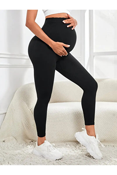 WAYS Termální zateplené zimní stahovací legíny s vysokým pasem, flexibilní nastavitelné těhotenské legíny