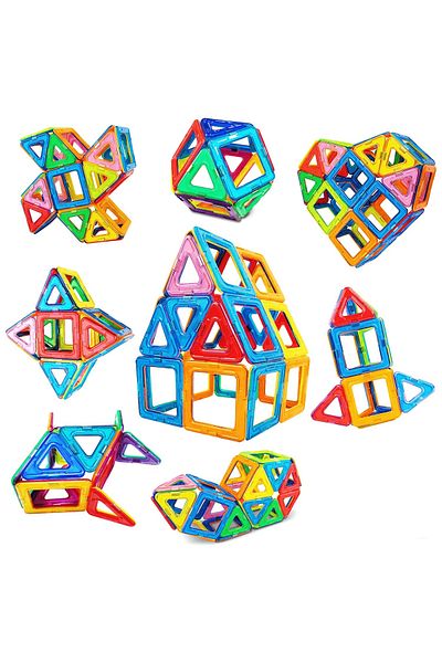 Doğan Oyuncak Dünyası Original Magical Magnet 30 Pieces Magnetic Lego - Magnetic Magical Magnet - Magnet Lego - Magnet