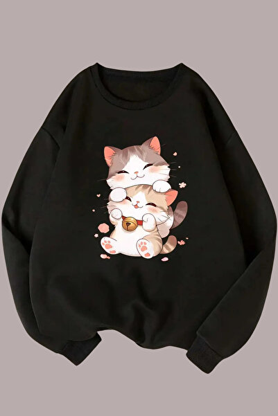 Wish BF Есенно-зимна удобна велосипедна блуза с дълъг ръкав и принт на врата