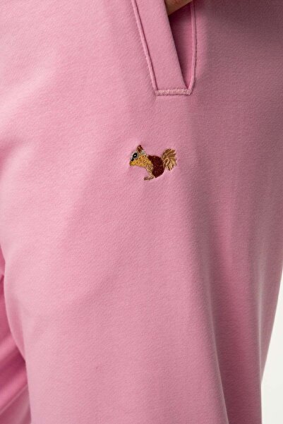 WWF Market Squirrel Soft Fleece Women's Sweatpants - Pink