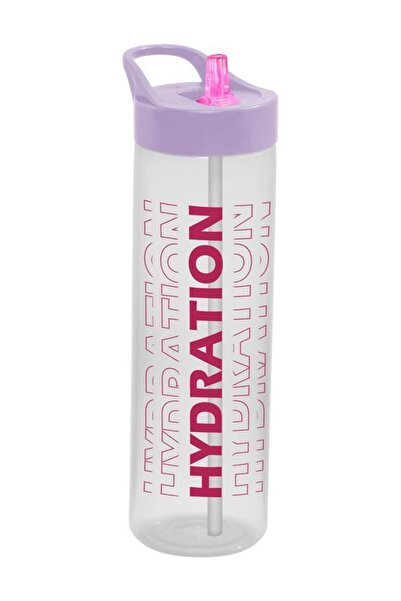 Herevin زجاجة مياه سعة 0.73 لتر مع قش بنمط ترطيب