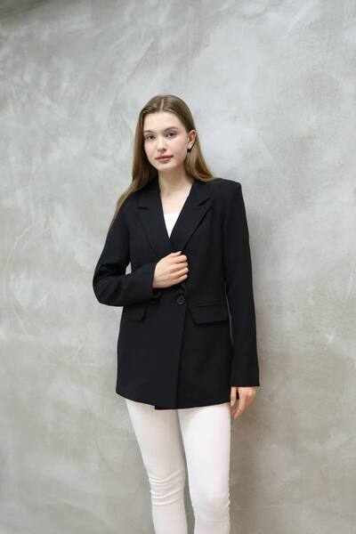 SUXİRCNHTMTS ceket blaze çift düğmeli düz klasik