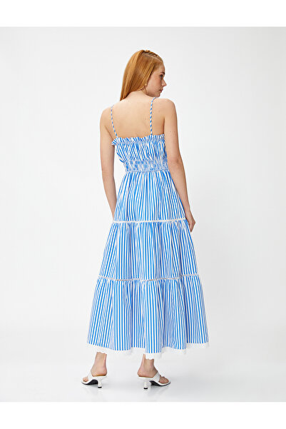 Koton Rochie Lungă Straturi Bretele Gipeli Bumbac