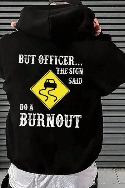 Wish BF Hanorac pentru bărbați - But Officer Burnout 3, Interior P bumbac u, ...