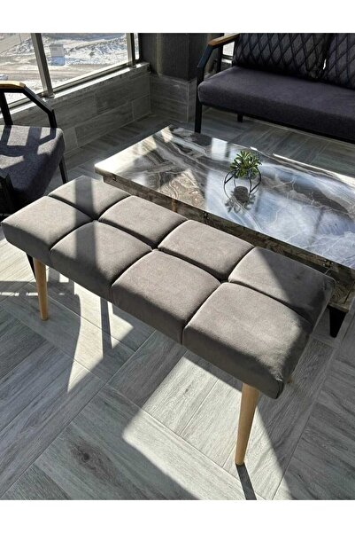 BEYLERBEYİ Gürgen Ahşap Ayaklı Puf Bench