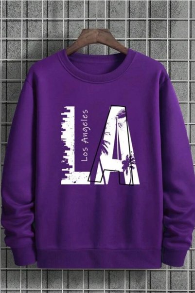 Wish BF Erkek La Baskı Bisiklet Yaka Sweatshirt