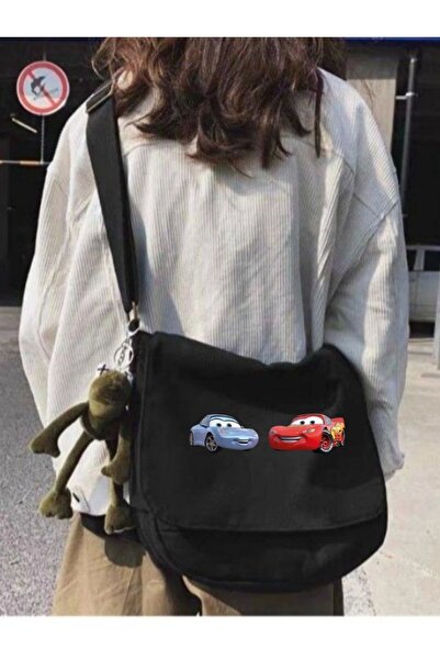 1blood Crni automobili, McQueen i Sally, unisex torba za poruke sa remenom