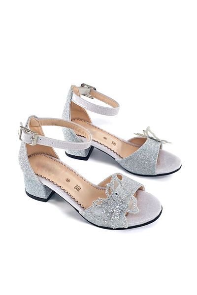 BDKButik Rochie de seara fluture pentru fete Pantofi cu toc cu fundita