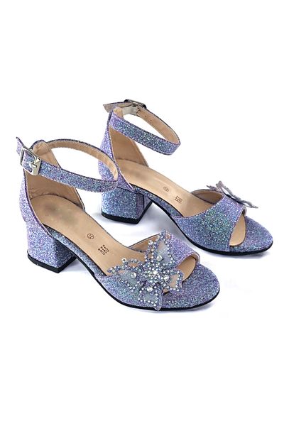 BDKButik Rochie de seara fluture pentru fete Pantofi cu toc cu fundita