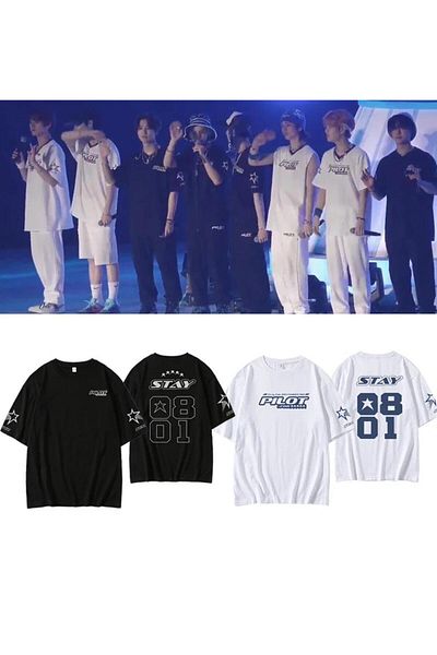 Touz Moda Tricou alb unisex pentru copii K-Pop Stray
