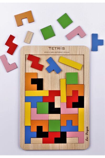 les doyen Eğitici Ahşap Tetris Oyunu Bul Tak