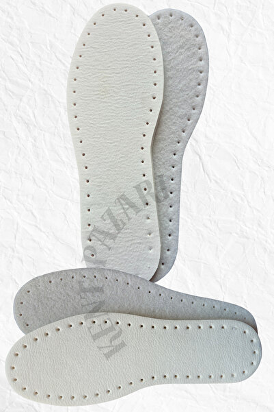 Kent Pazarı 3 Katmanlı Hazır Patik Tabanı Beyaz Özel Seri Örgü Taban Suni Deri 3 Çift 6 mm Hazır Delikli