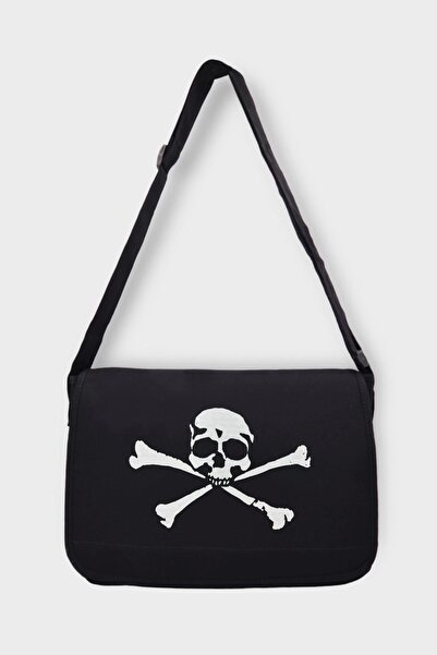1blood Μαύρη τσάντα Skeleton Messenger