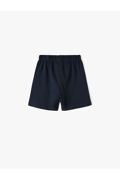 Koton Shorts Tie Waist Elastic Printed Cotton