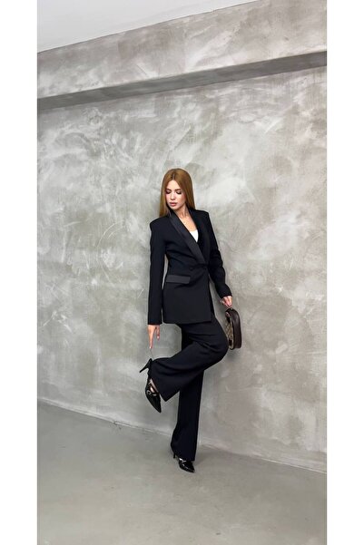 SUXİRCNHTMTS Set jachetă și pantaloni cu buzunar dublu