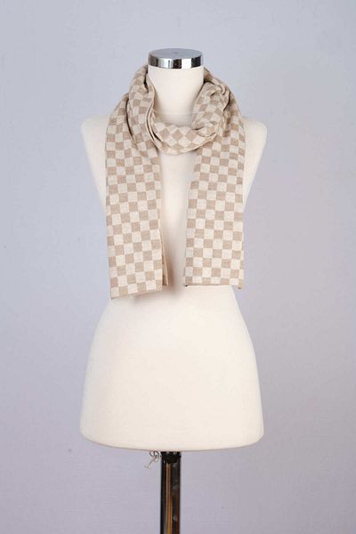 Sebir Moda Checkered Patterned Knitwear Scarf