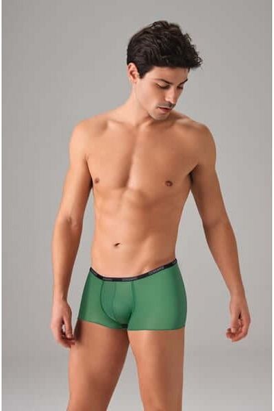 Doreanse Boxer verde pentru bărbați din poliamidă cu picioare mini 1590