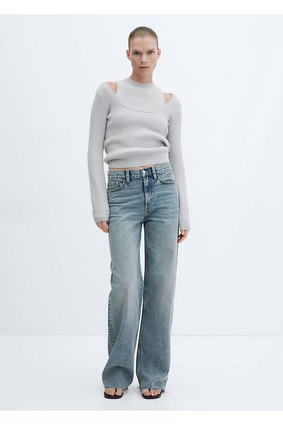 MANGO Woman Low-Cut Collar Sweater