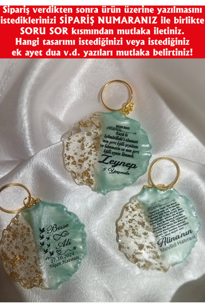 Epoxy Keychain 25 Pieces Promise Engagement Wedding Henna Wedding Quran Souvenir Gift Organization