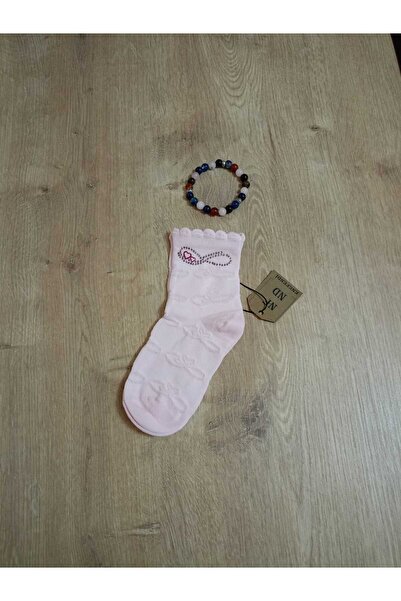 ENEFENDİ Памучни чорапи до коляното с камъчета за момичета - меки чорапи, 5-6...