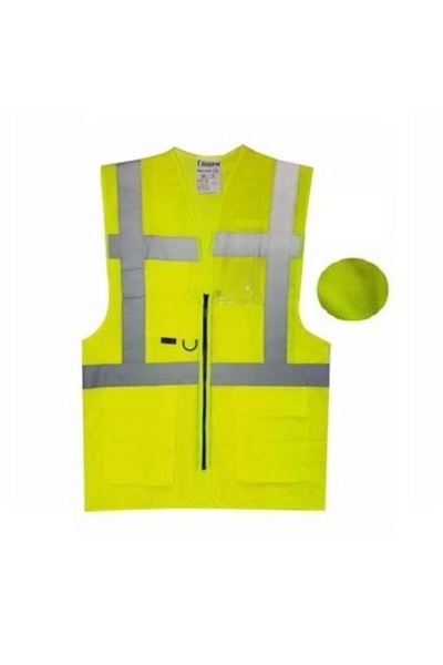 uniwest Uw-220 Reflektörlü Cepli Mühendis Ikaz Yeleği Fosfor Sarı
