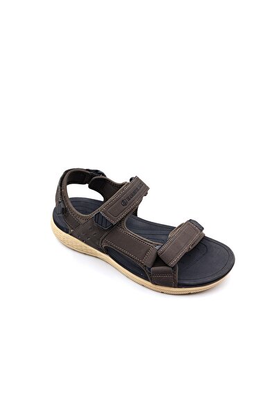 Hammer Jack Beach and Casual Men's Brown Sports Sandals with Velcro