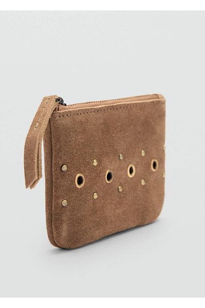 Mango Teen Studded Leather Bag
