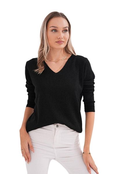 lavella Women's V-Neck Sweater with Glitter Detail - 12777 Bgl-St04101