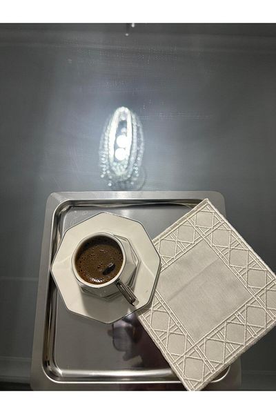 LİNDA MİA Set of 2 Striped Cocktail Napkins