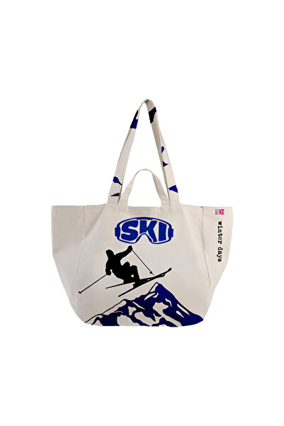 mononoke kayak desenli bez çanta