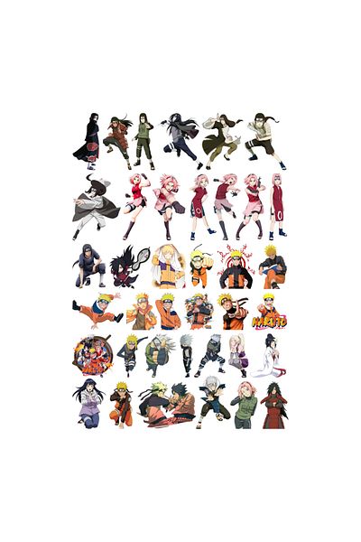 Ororabutik Σετ αυτοκόλλητων Anime Naruto 38 τμχ - Σετ αυτοκόλλητων