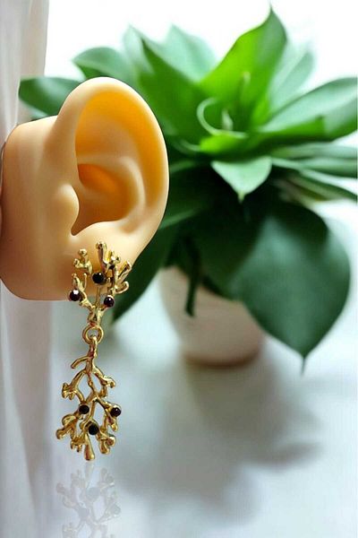 Öze Aksesuar Bohemian Sallanti Earrings Colorful Stone