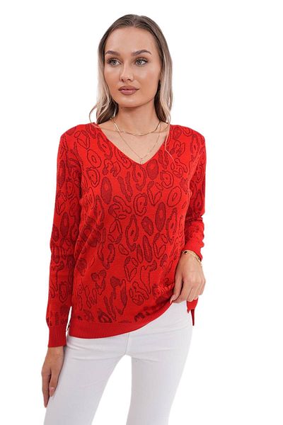 lavella Women's V-Neck Sweater with Glitter Detail - 12777 Bgl-St04101
