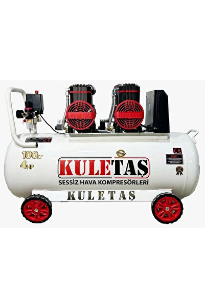 Kuletaş Kuletaş 100 Litre 4 HP Sessiz Premium Kafa Hava Kompresörü 2800 rpm(PANOLU)
