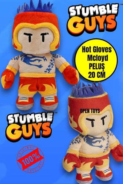 TOYFEST قفازات ساخنة من القطيفة من Stumble Guys Mcloyd - 20 سم