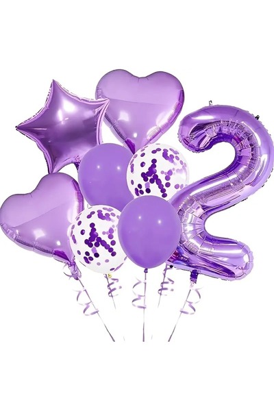 CANSIN 2 YAŞ MOR BALON SETİ