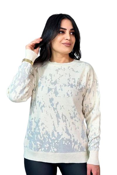 lavella Women's Crew Neck Silvery Sweater 12711 Bgl-St04100