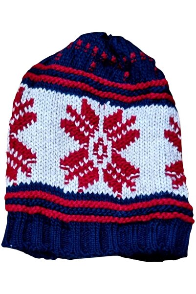 Uniquetrenders Чоловіча в'язана шапка з візерунком сніжинок