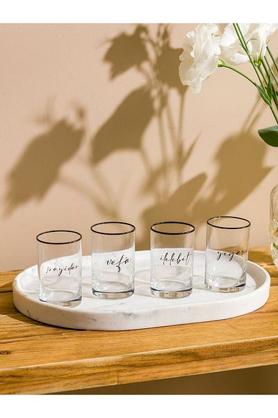 LC Waikiki Lcwk Printed Glass Glasses 4 Pack 125 ml