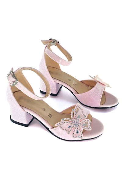 BDKButik Rochie de seara fluture pentru fete Pantofi cu toc cu fundita