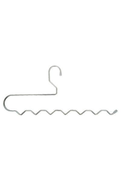 MG HOME قطعة واحدة من شماعات الملابس المتعرجة المصنوعة من الكروم - شماعة حامل مسطحة ومسطحة متعددة الأغراض