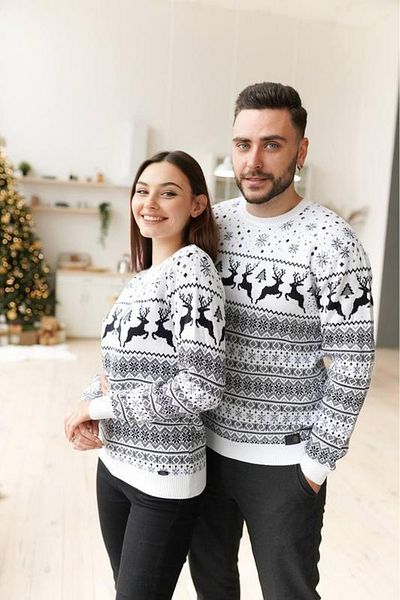 A&O Style New Year's Themed Sweater Crew Neck
