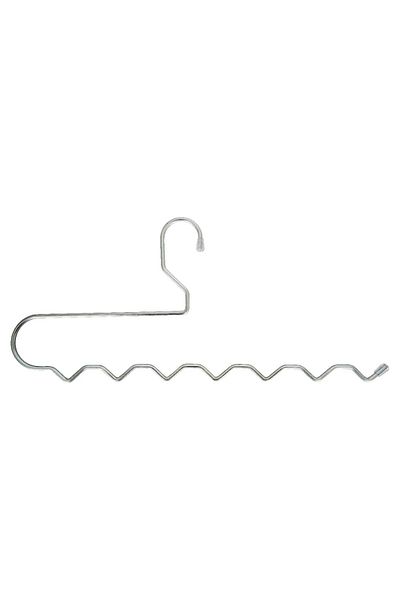 VENON 1Pc Chrome Zigzag Clothes Hanger - Prarik & Plain Holder Hanger Multipurpose Hanger