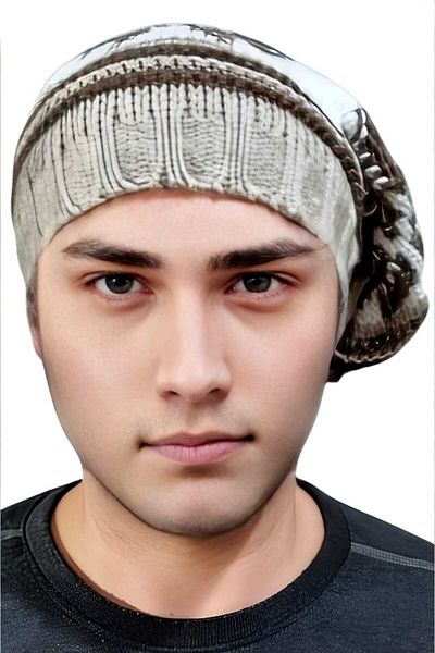 Uniquetrenders Мъжка плетена шапка с шарка на снежинки