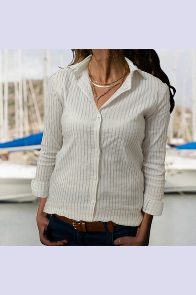 Moda Monisa Γυναικείο πουκάμισο |   Υφαντό ελαστικό ύφασμα |   Κανονικό καλούπι |   Καθημερινή χρήση