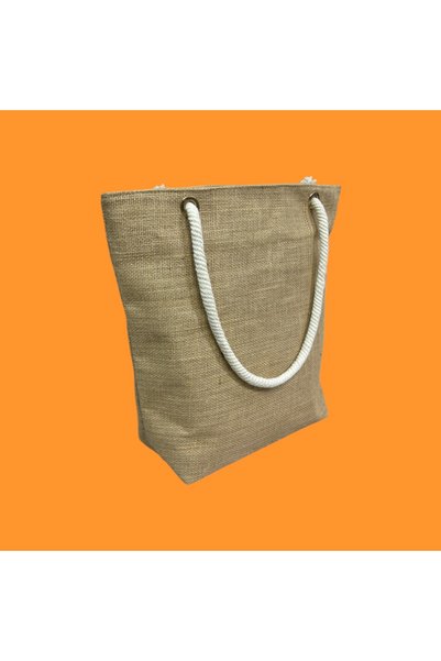 back moda Beach Bag Jute Fabric
