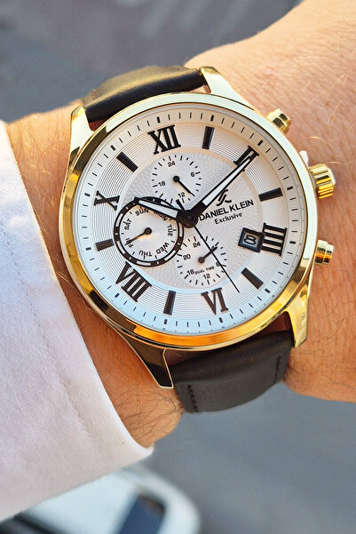Daniel Klein Exclusive Multi Fonksiyonel Takvim, Gün, 12/24 Saat, Dual Time S...