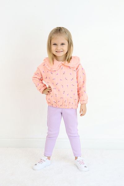 Pijamella Girls' 2-Piece Set Quilted Sweatshirt Top-Lycra Leggings