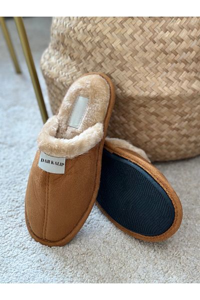 EUROLUXE Men's and Women's Home Slippers - Winter Dowry Slippers with Fur Inside, Light Sole, Noiseless (Narrow Fit)